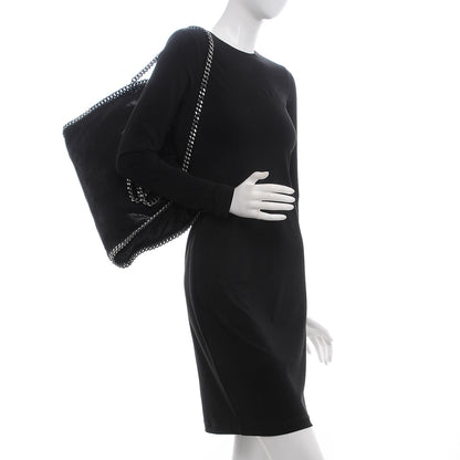 Stella McCartney Shaggy Deer Falabella Fold Over Tote Black 3 of 8