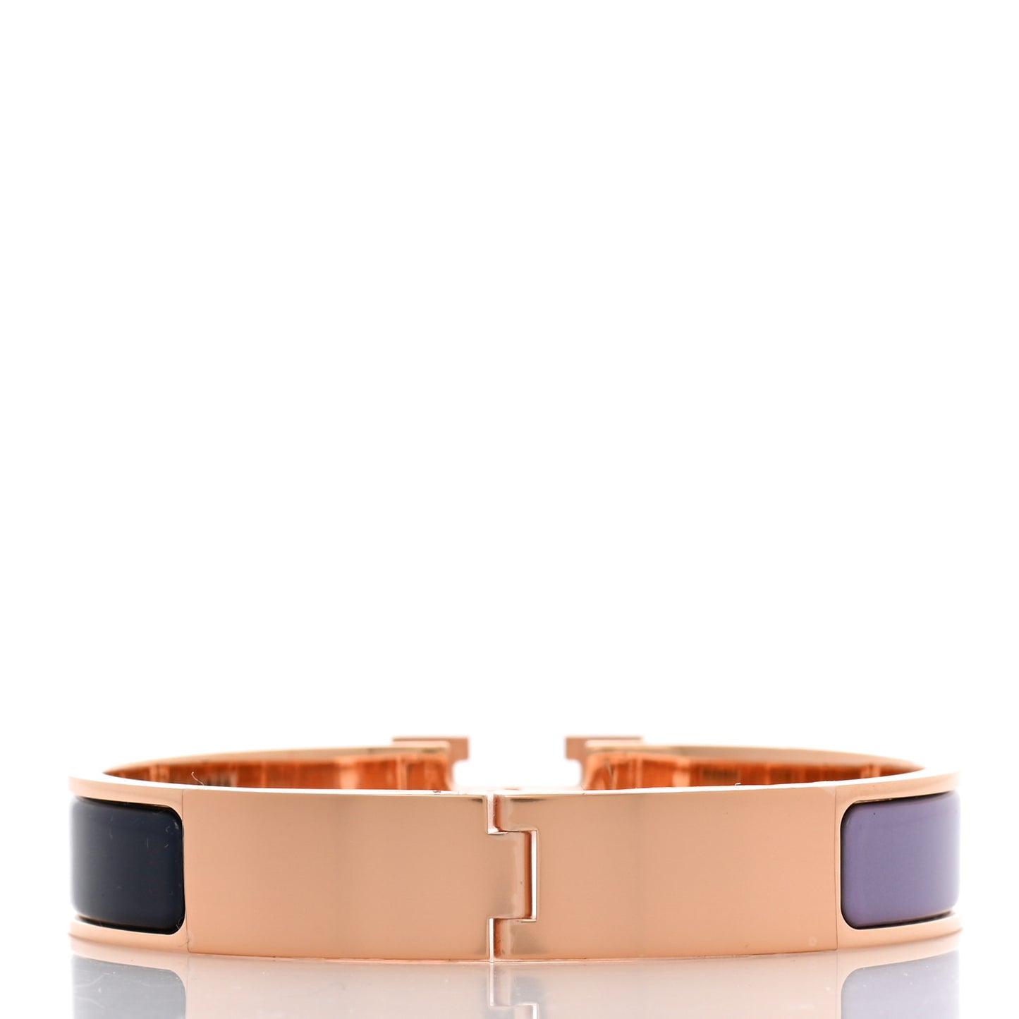 Enamel Narrow Fusion Clic Clac H Bracelet GM Lilas Ultramarine