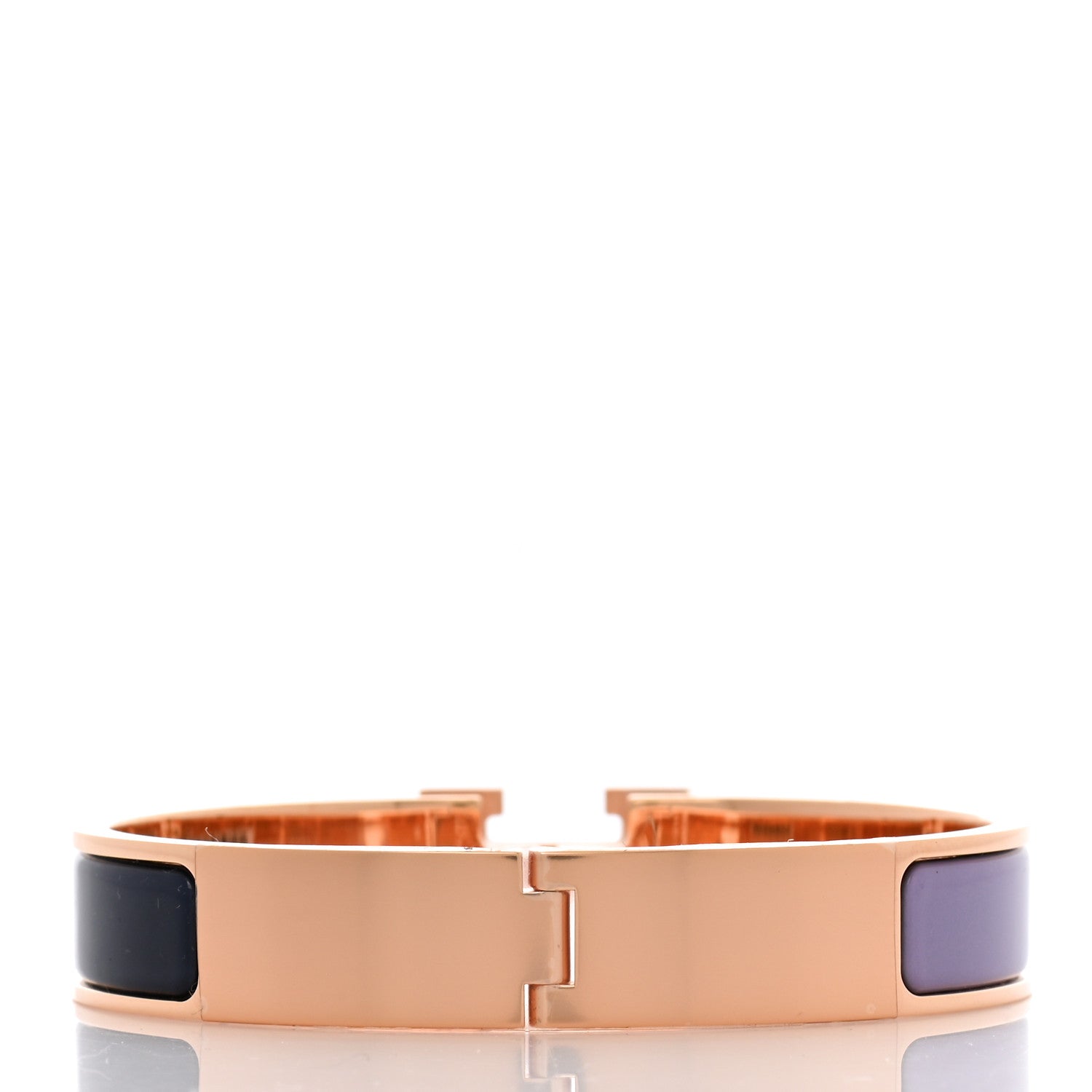 Hermes Enamel Narrow Fusion Clic Clac H Bracelet GM Lilas Ultramarine 3 of 5