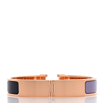 Hermes Enamel Narrow Fusion Clic Clac H Bracelet GM Lilas Ultramarine 3 of 5