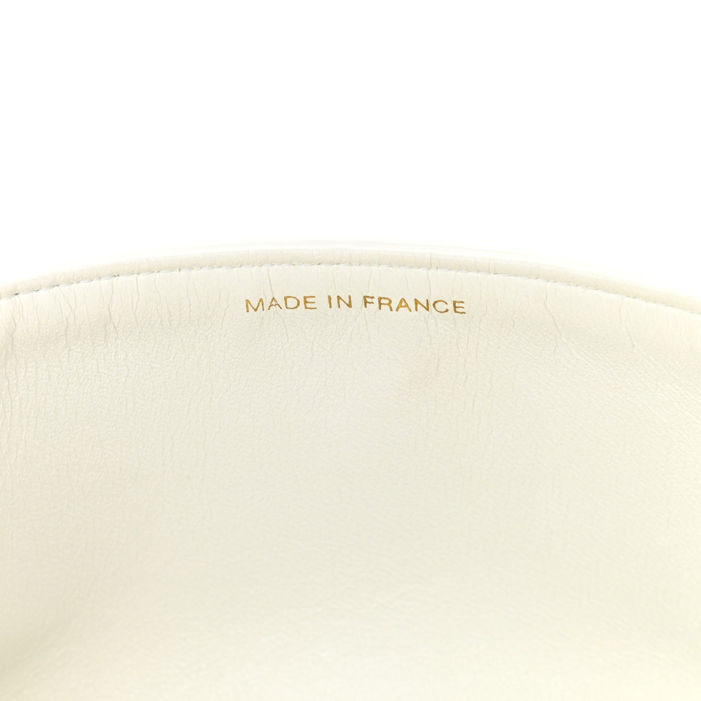 Lambskin Quilted Small Double Flap White