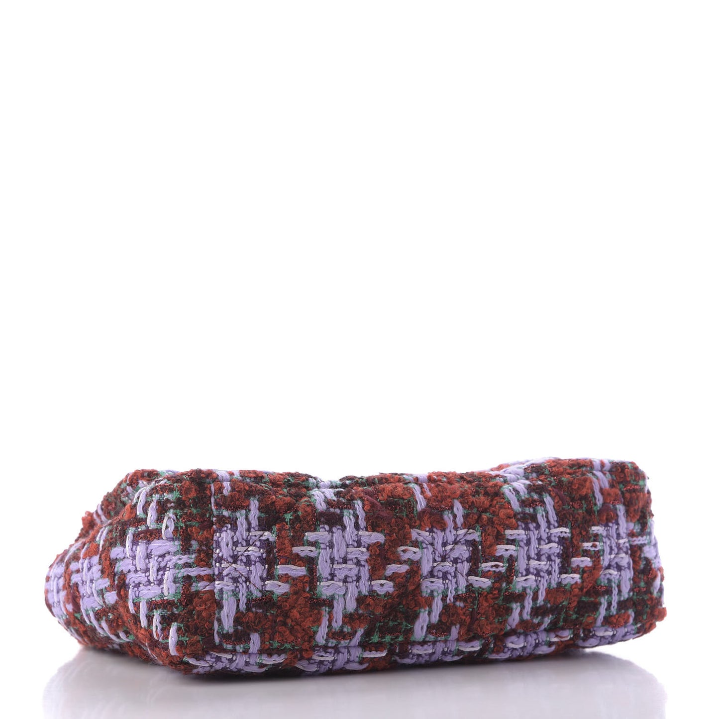 Tweed Quilted Large 19 Flap Red Purple Green