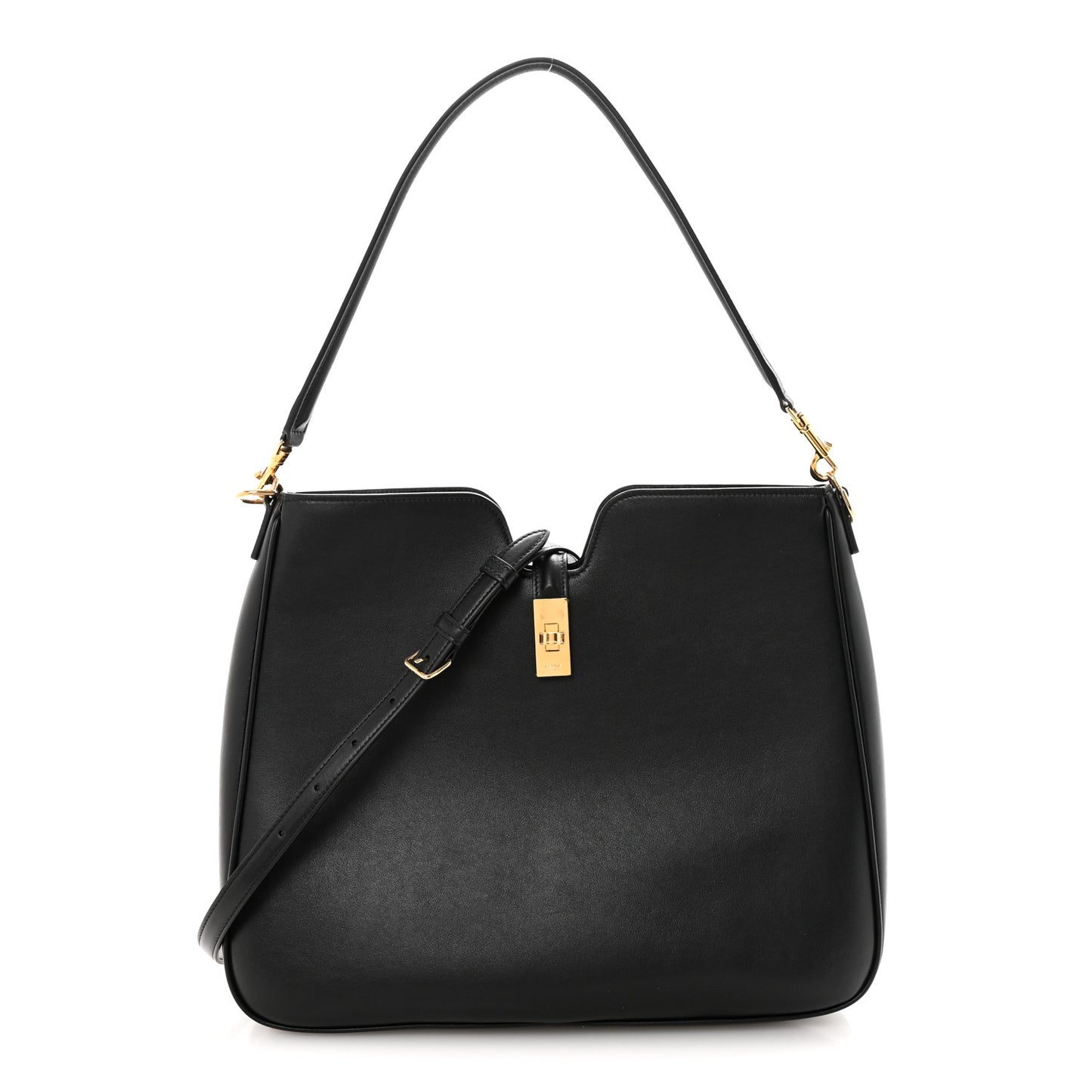 Smooth Calfskin Medium Camille 16 Soft Bag Black