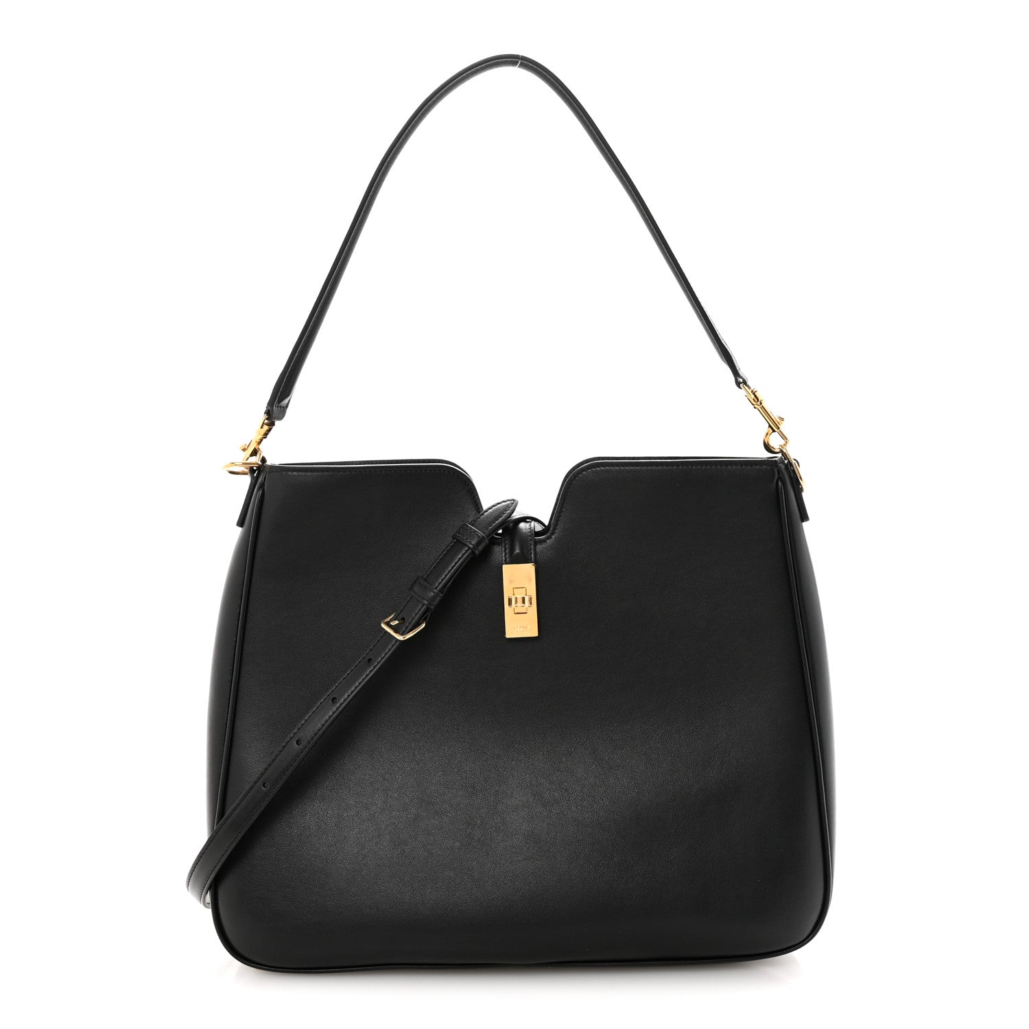 Celine Smooth Calfskin Medium Camille 16 Soft Bag Black 1 of 10