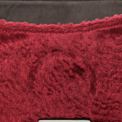 Fendi Velluto Astrakan Vitello Dolce F is Fendi Kan I Shoulder Bag Rosso 9 of 11