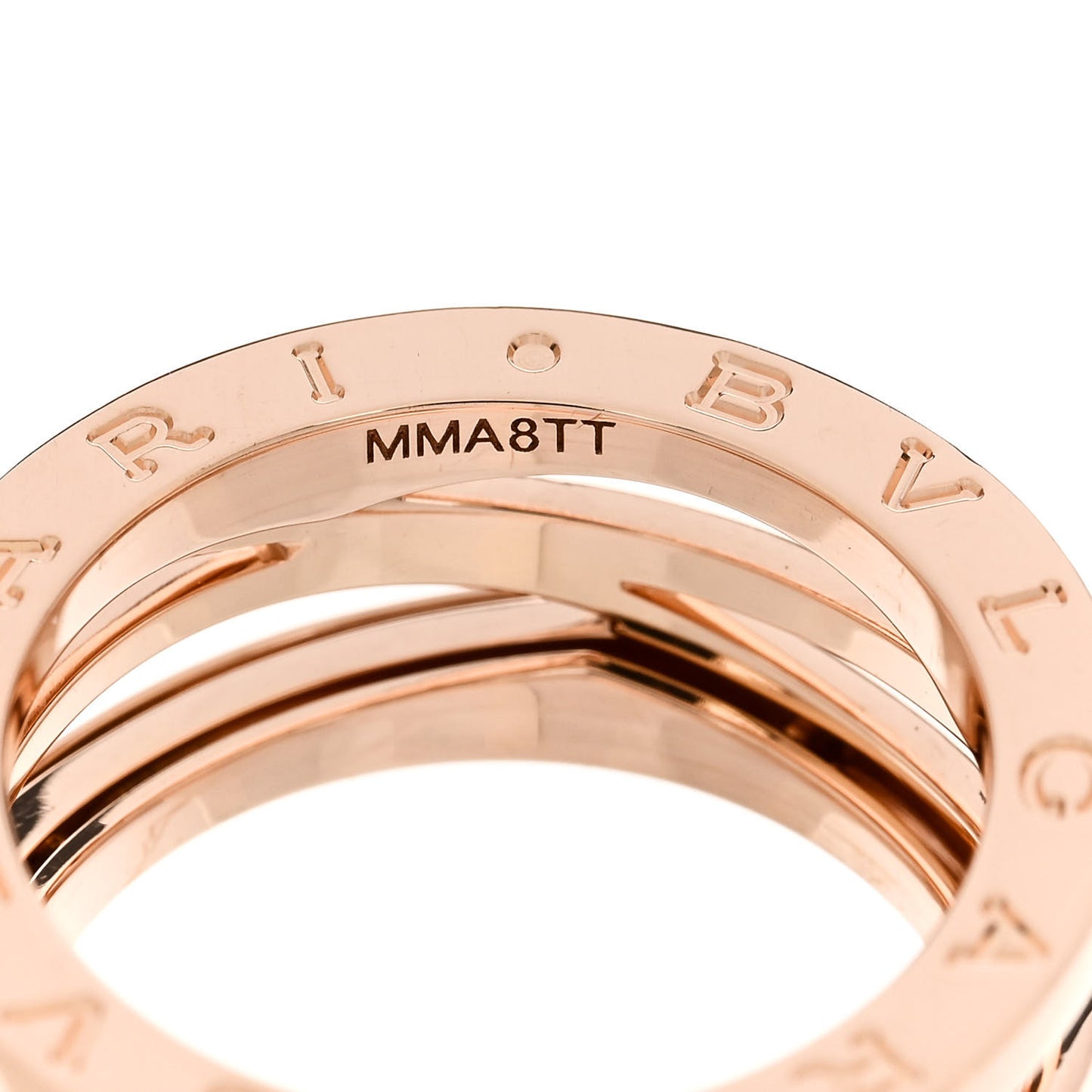 18K Rose Gold B.Zero1 Legend Three-Band Ring 55 7.25