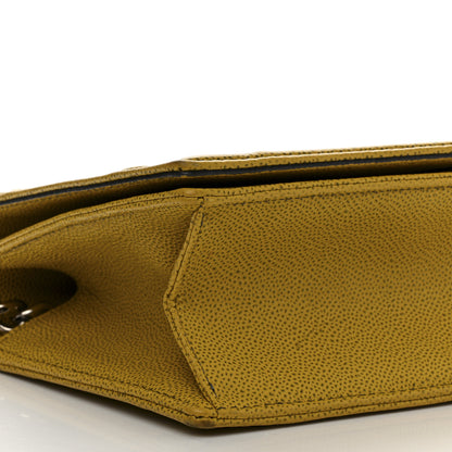 Christian Dior Grained Calfskin Medium Diorama Flap Bag Yellow 8 of 14