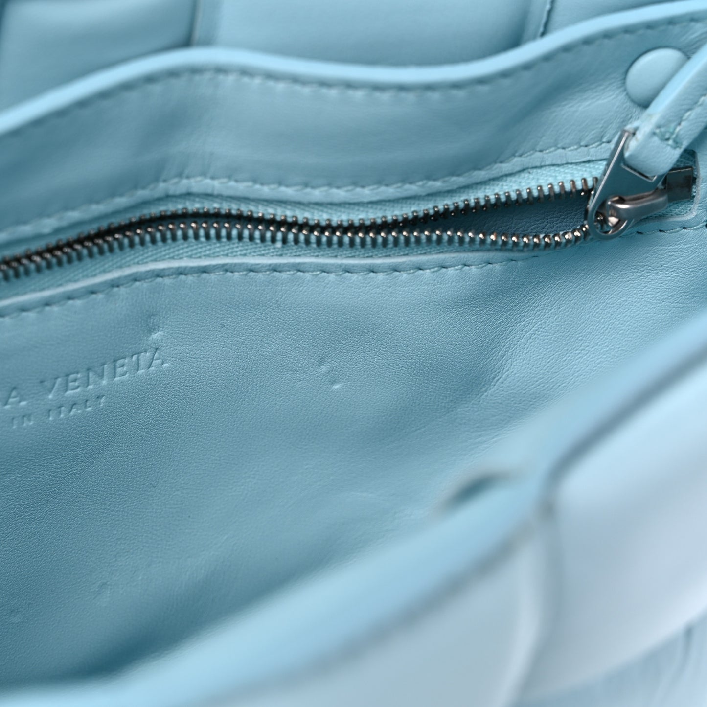 Nappa Maxi Intreccio Padded Cassette Crossbody Bag Ice