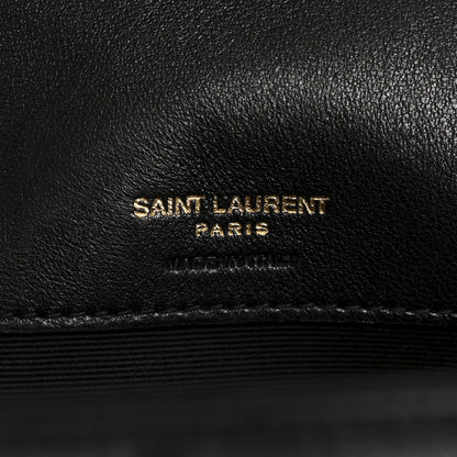 Saint Laurent Lambskin Chevron Quilted Large Loulou Black 7 of 14
