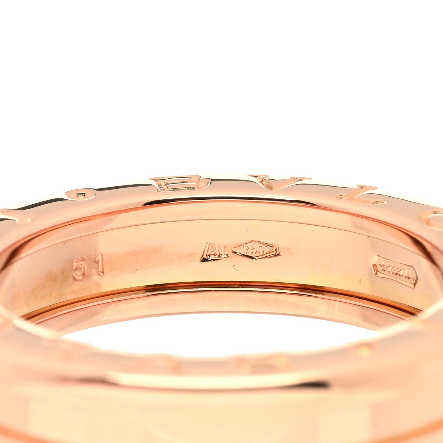 Bulgari 18K Rose Gold B.Zero1 One-Band Ring 51 5.75 4 of 4