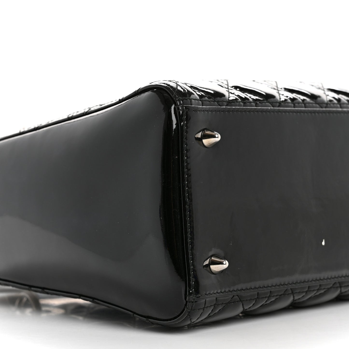 Patent Cannage Medium Lady Dior Black