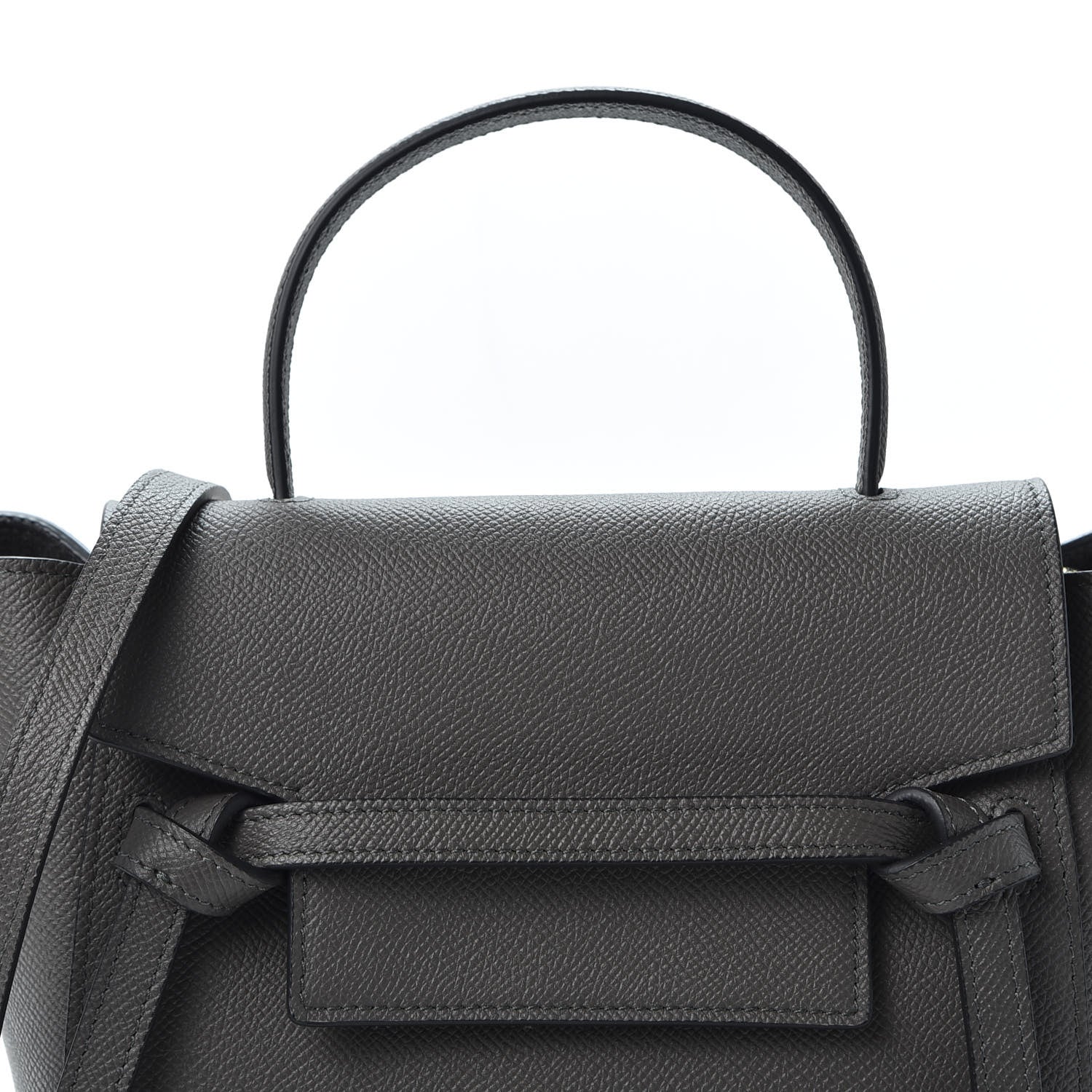 Celine Grained Calfskin Nano Belt Bag Grey 10 of 10