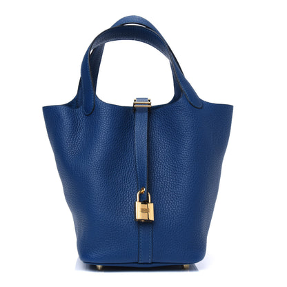 Hermes Taurillon Clemence Picotin Lock 18 PM Deep Bleu 1 of 13