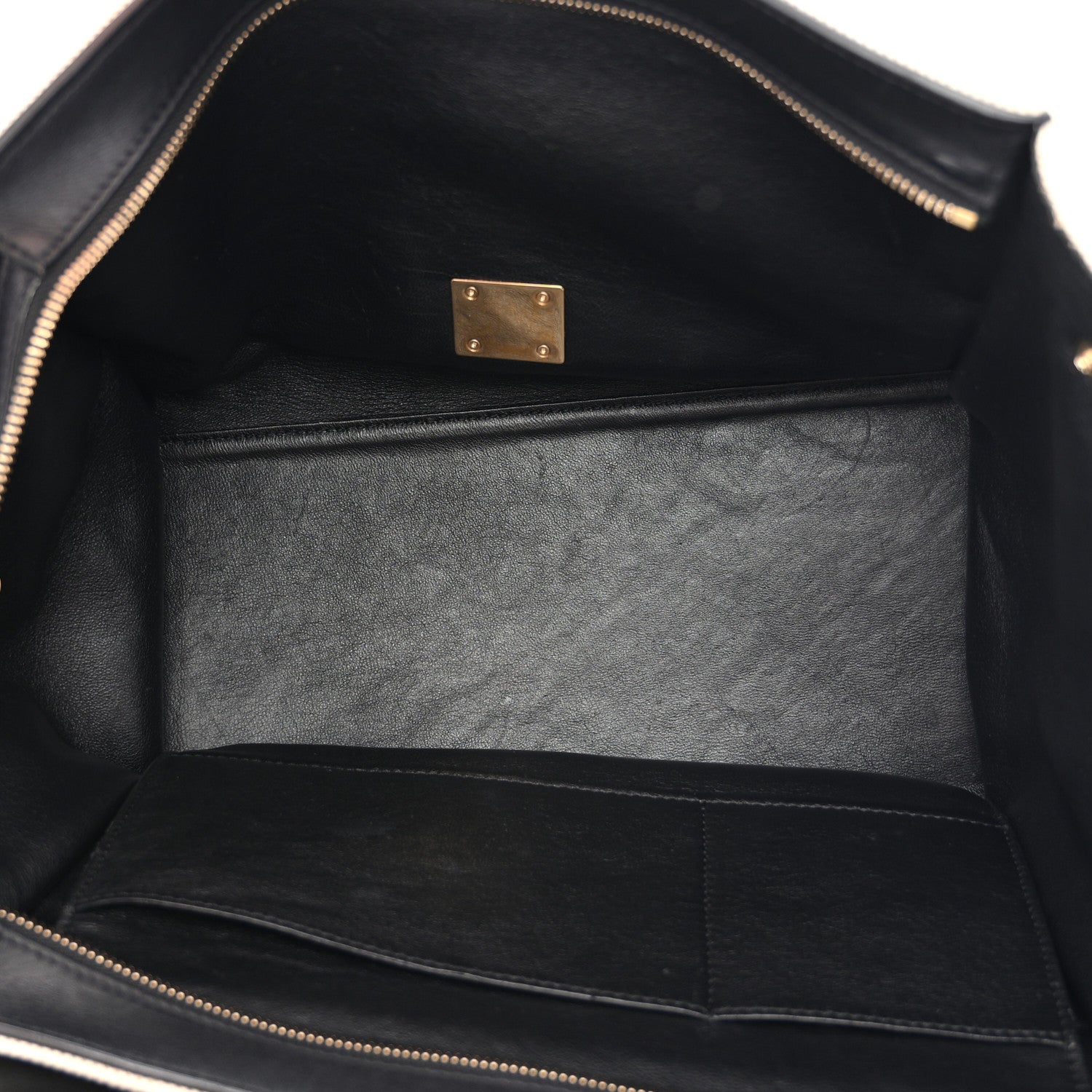 Celine Smooth Calfskin Canvas Medium Trapeze Cream 5 of 17