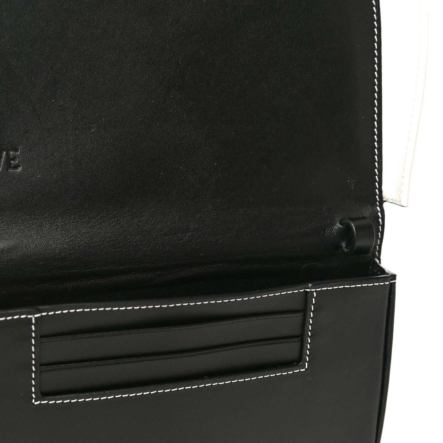 Soft Calfskin Heel Bag Black Soft White