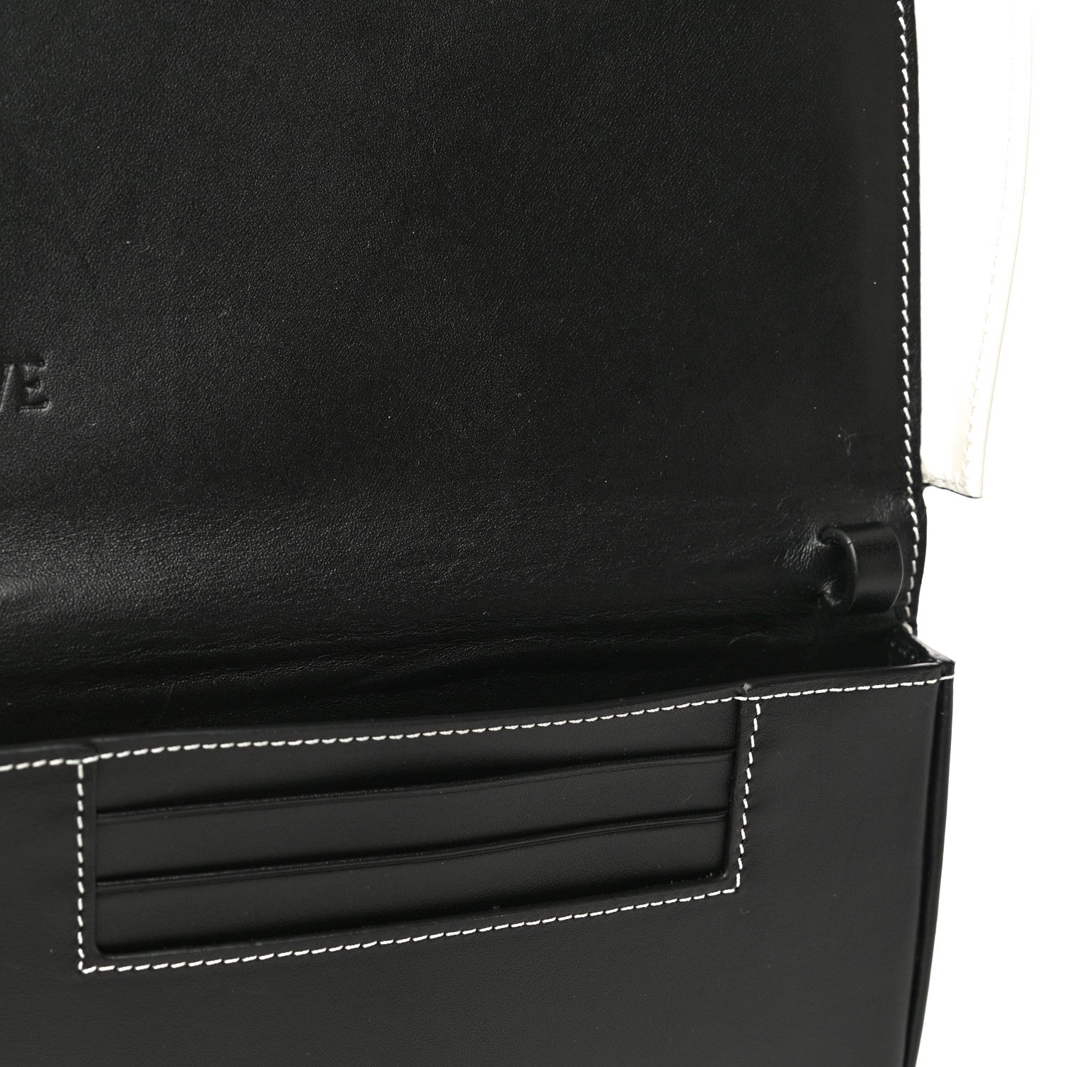 Loewe Soft Calfskin Heel Bag Black Soft White 10 of 13