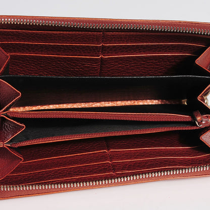Gucci Metallic Calfskin Medium Soho Zip Around Wallet Burnt Orange 5 of 7