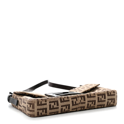 Fendi Zucchino Mini Baguette Mogano Panna Bruciato 4 of 9