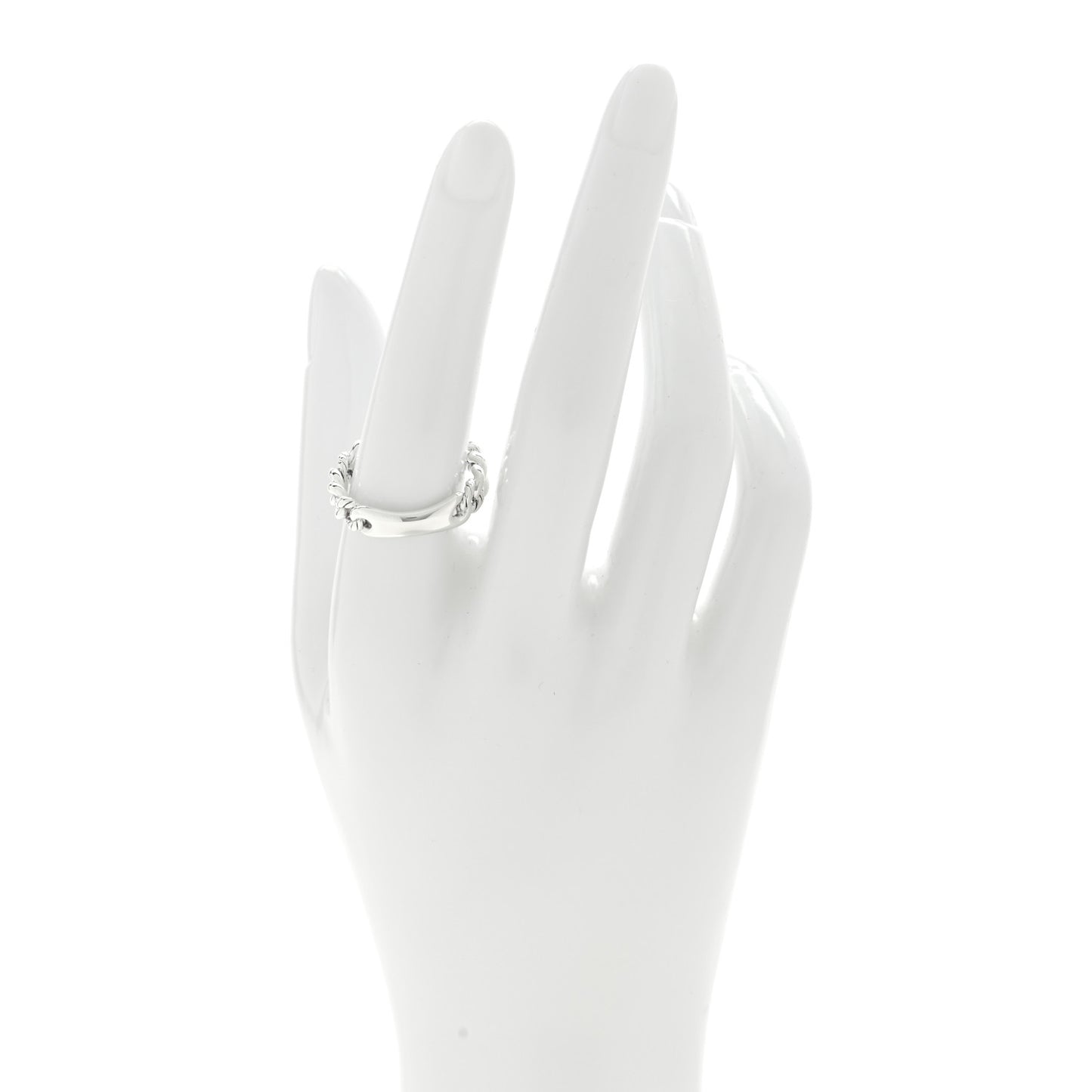 Sterling Silver Narrow Belmont Curb Link Ring 57 8