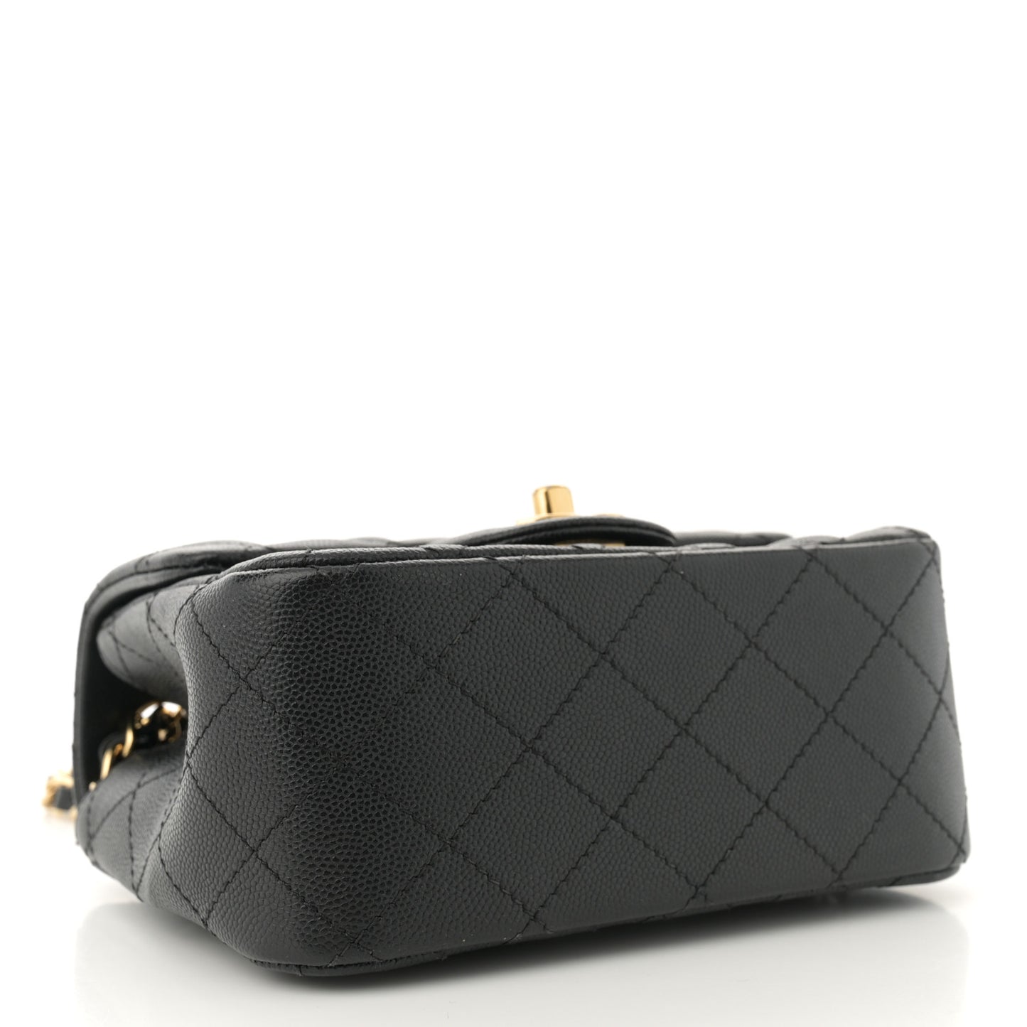 Caviar Quilted Mini Square Flap Black