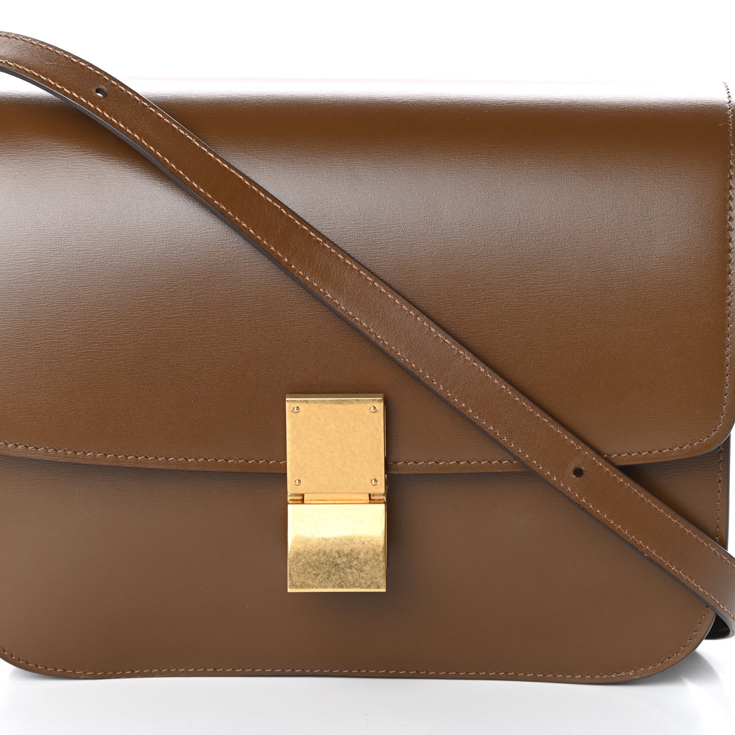 Celine Box Calfskin Medium Classic Box Flap Bag Camel 7 of 10