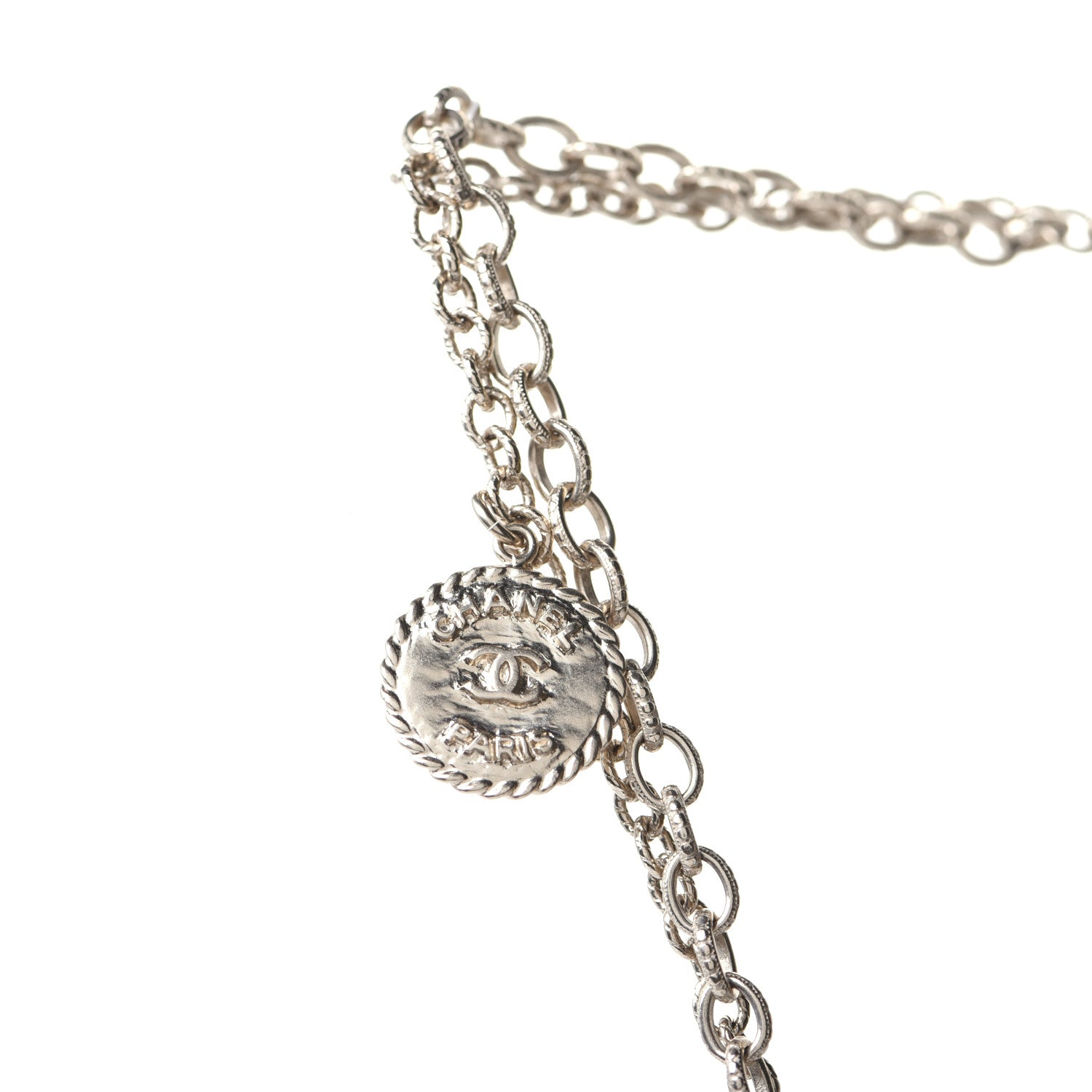 Chanel CC Coco Camellia Coin Necklace Gold 10 of 10