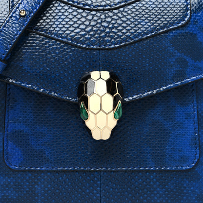 Bulgari Shiny Karung Serpenti Forever Top Handle Dark Blue 8 of 10