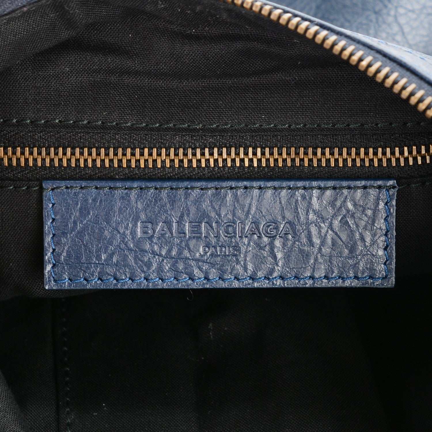 Balenciaga Agneau Classic Hardware Flat Crossbody Bleu Obscur 6 of 7