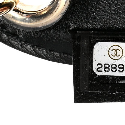 Chanel Lambskin Quilted Round Luggage Tag Black 5 of 5