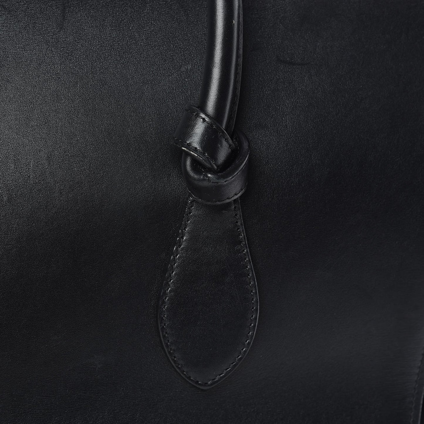 Smooth Calfskin Large Tie Knot Tote Black