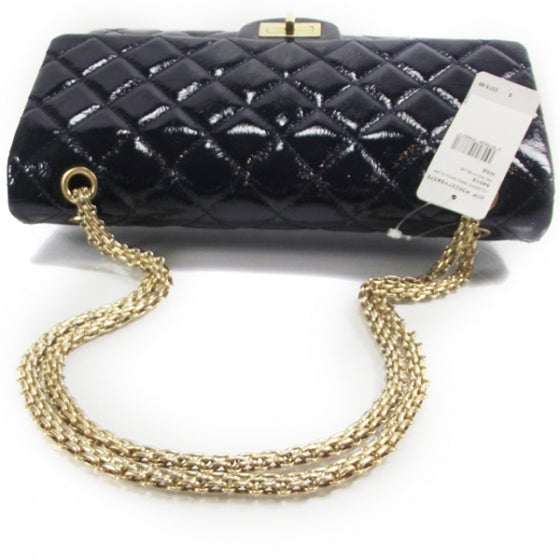 Chanel Distressed Patent 2.55 Reissue 227 Jumbo Flap Navy 4 of 10