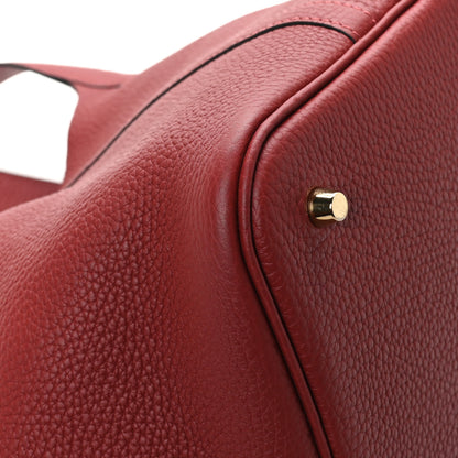 Hermes Taurillon Clemence Picotin Lock 22 MM Rouge H 11 of 12