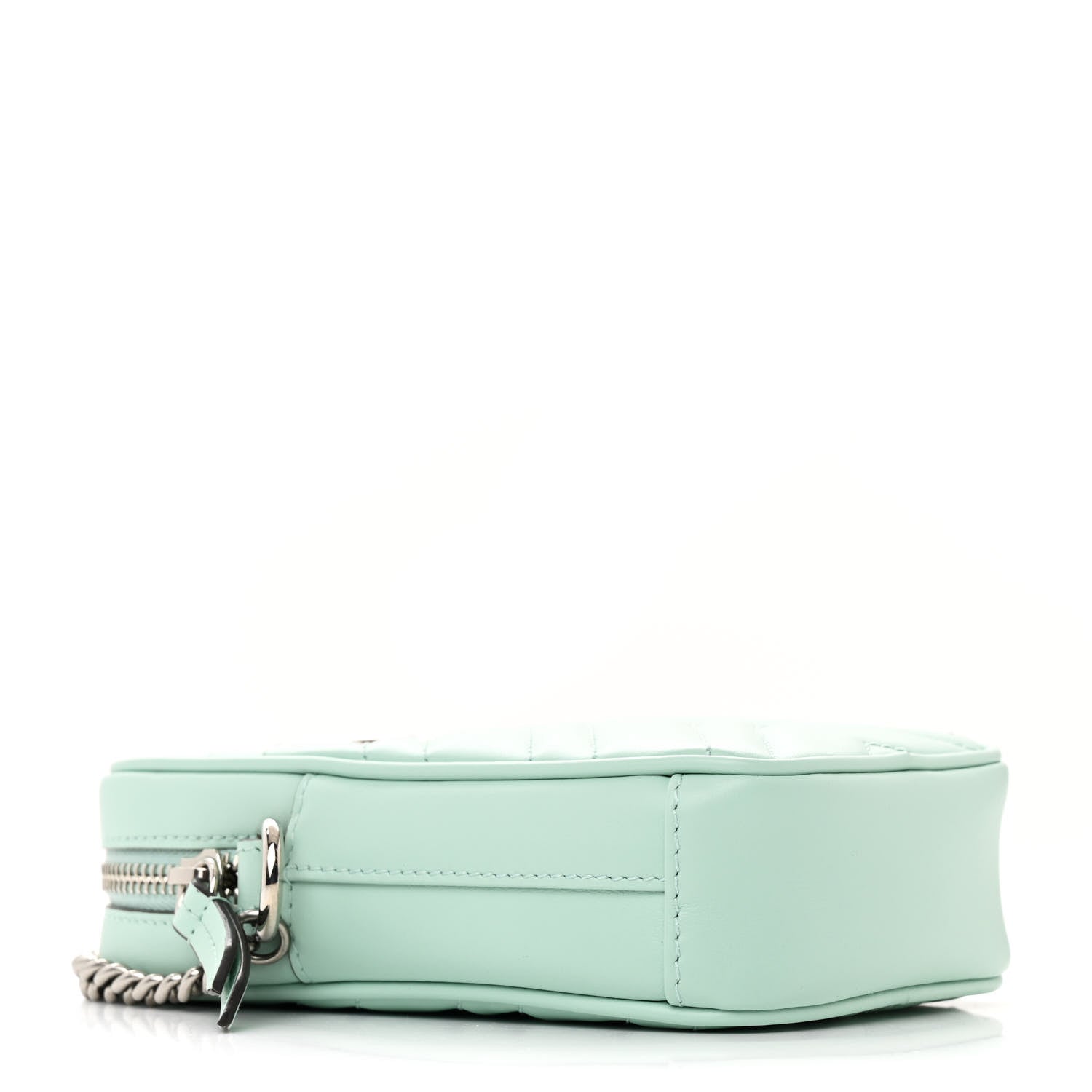 Gucci Calfskin Matelasse Mini GG Marmont Crossbody Bag Water Green 4 of 11