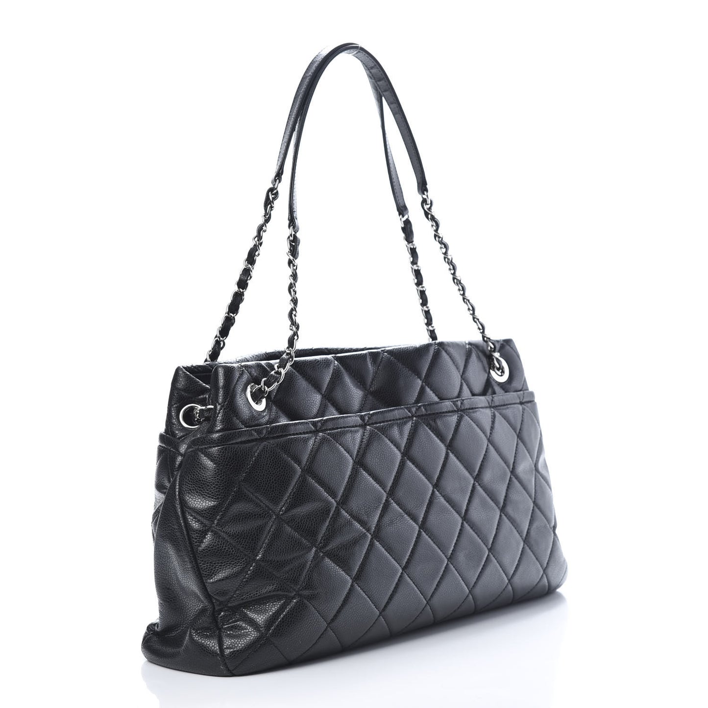 Caviar Quilted Timeless CC Soft Tote Black
