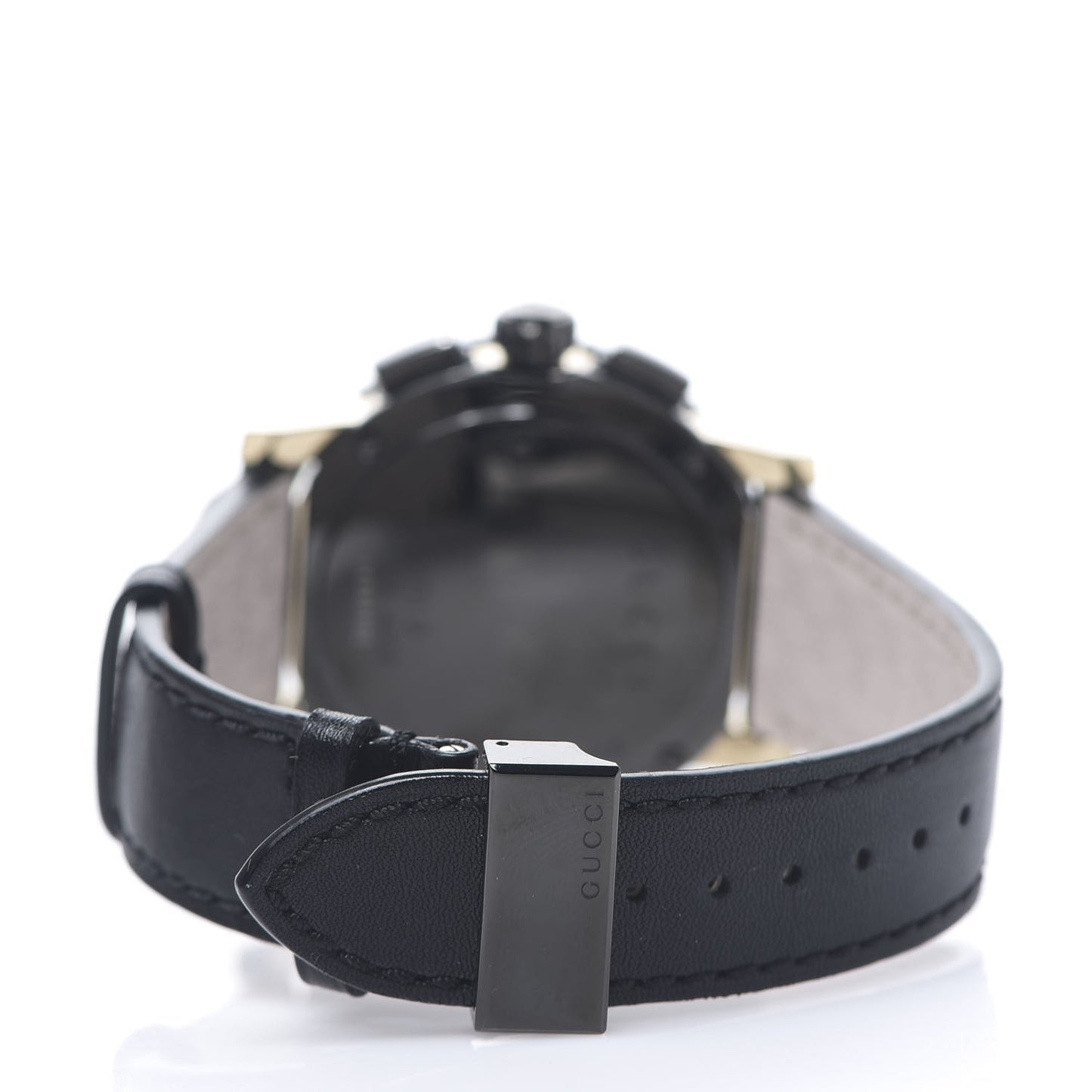 PVD Stainless Steel Calfskin 44mm G-Chrono Quartz Watch Black