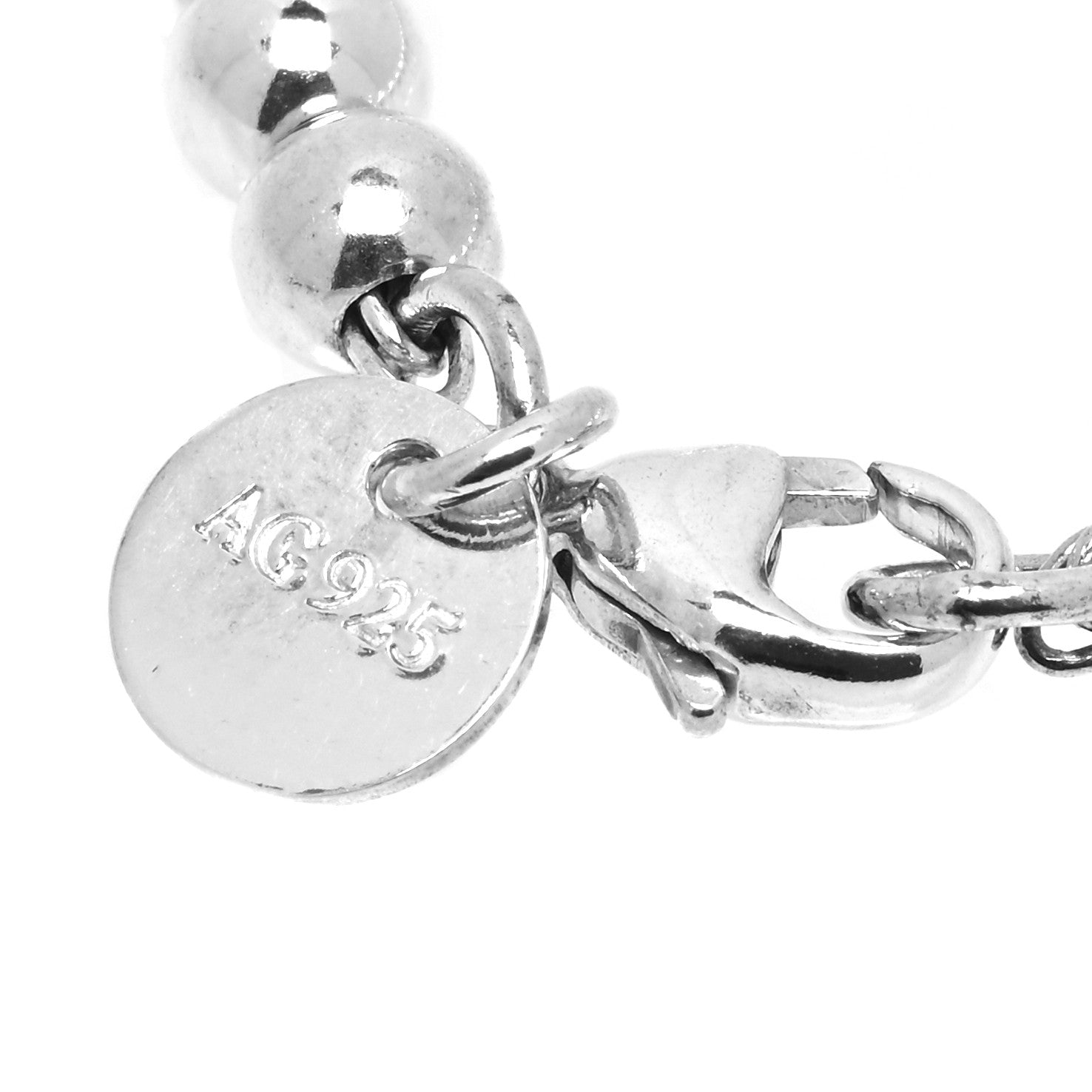 Tiffany Sterling Silver Enamel 4mm Return to Tiffany Heart Tag Bead Bracelet Red 5 of 6