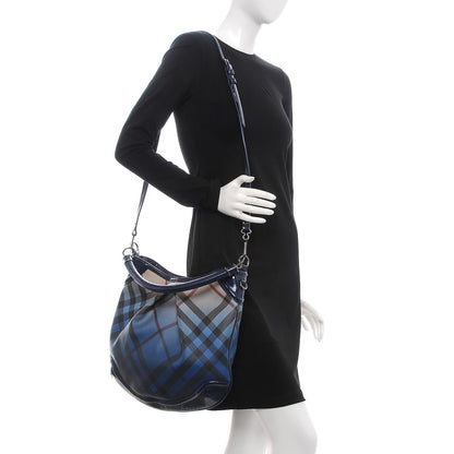 Burberry Nova Pop Degrade Medium Craigwell Hobo Jet Blue 2 of 13