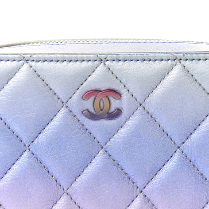 Chanel Gradient Metallic Calfskin Quilted Camera Bag Silver Blue Yellow Purple 7 of 10