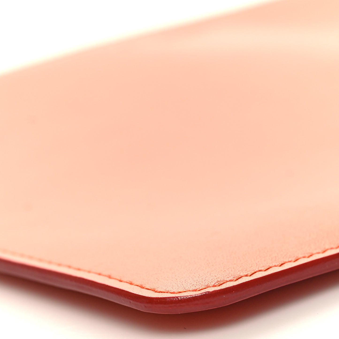 Calfskin Zip Pouch Orange