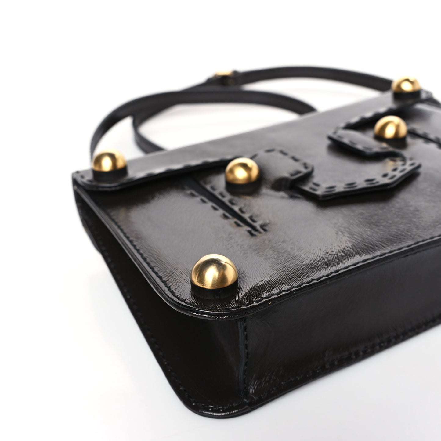 Glazed Calfskin Secret Code Crossbody Black