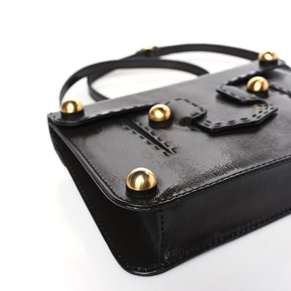 Fendi Glazed Calfskin Secret Code Crossbody Black 8 of 10