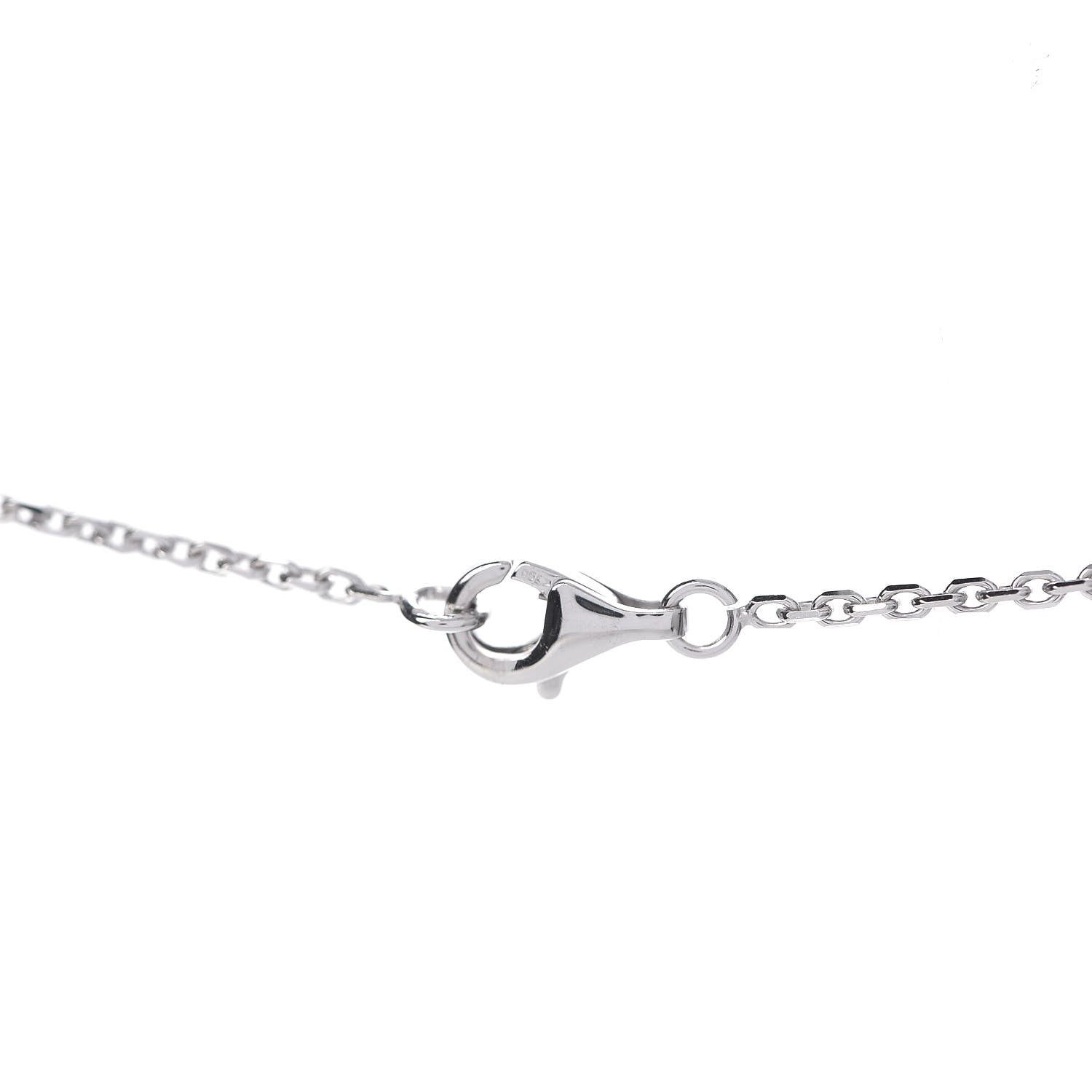 Chanel 18K White Gold Diamond Black Onyx Camelia Sculpte Pendant Necklace 5 of 5
