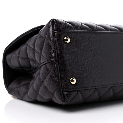 Chanel Caviar Quilted Small Coco Handle Flap Dark Brown 8 of 10