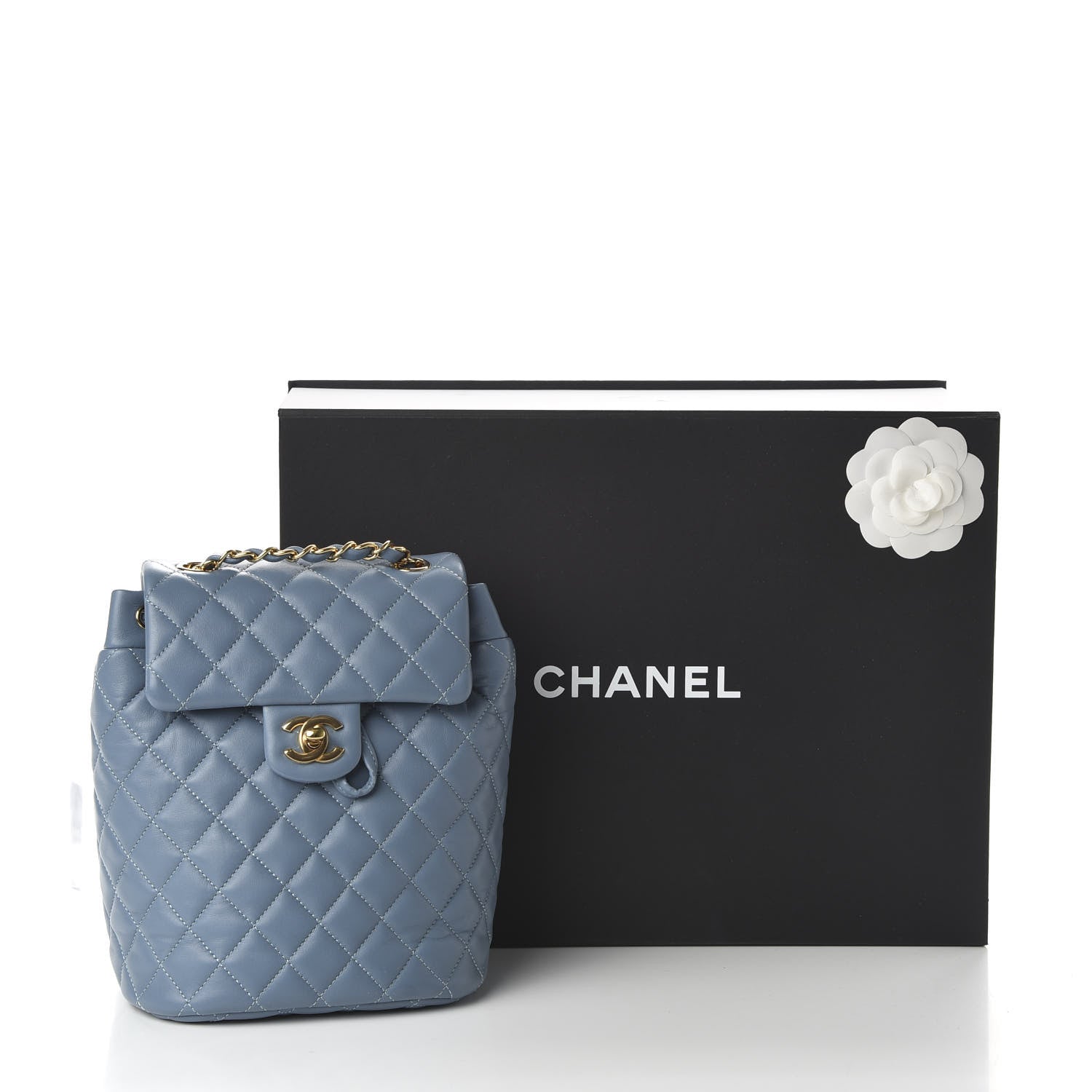Chanel Calfskin Quilted Mini Urban Spirit Backpack Light Blue 10 of 10