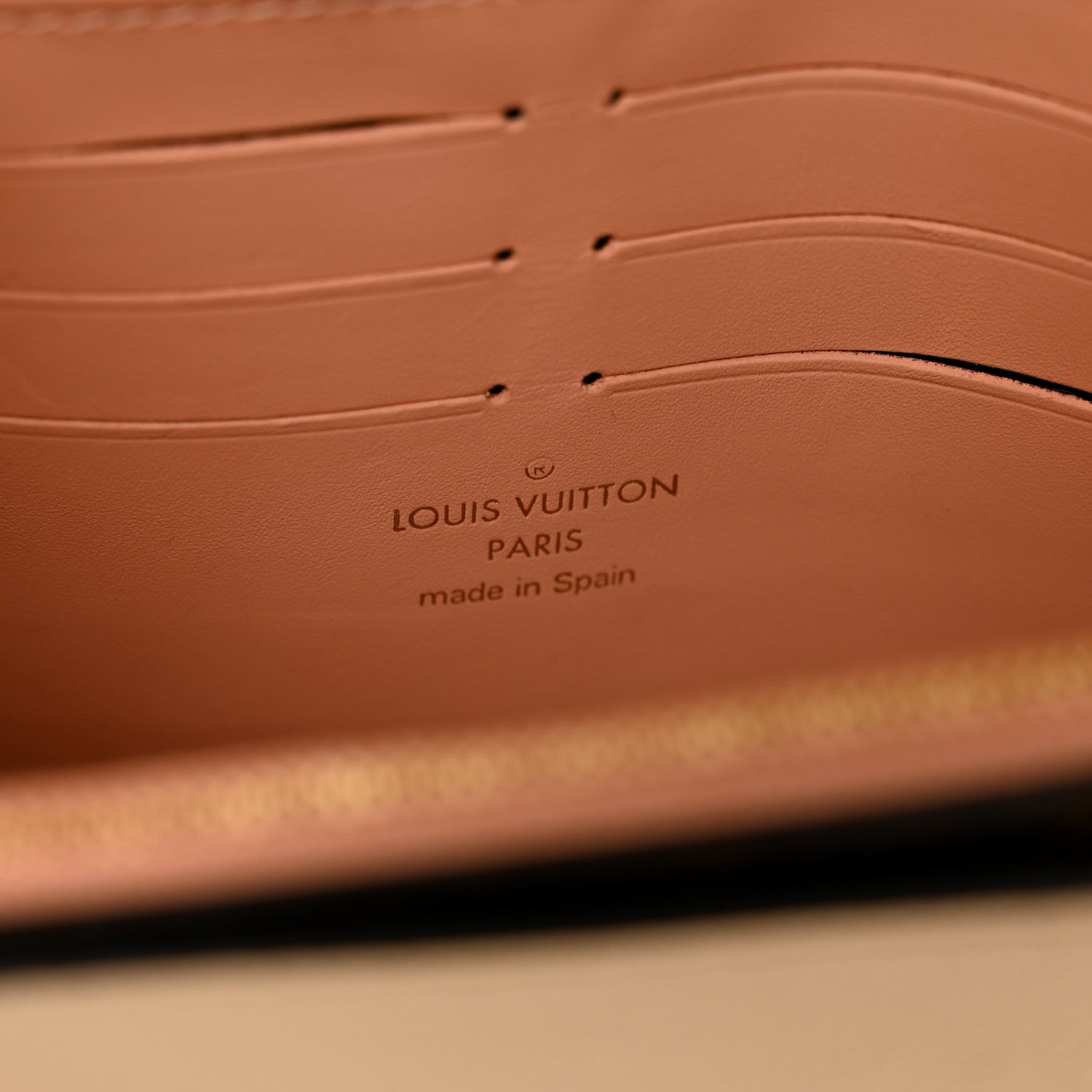 Louis Vuitton Damier Ebene Vavin Chain Wallet Creme 6 of 10