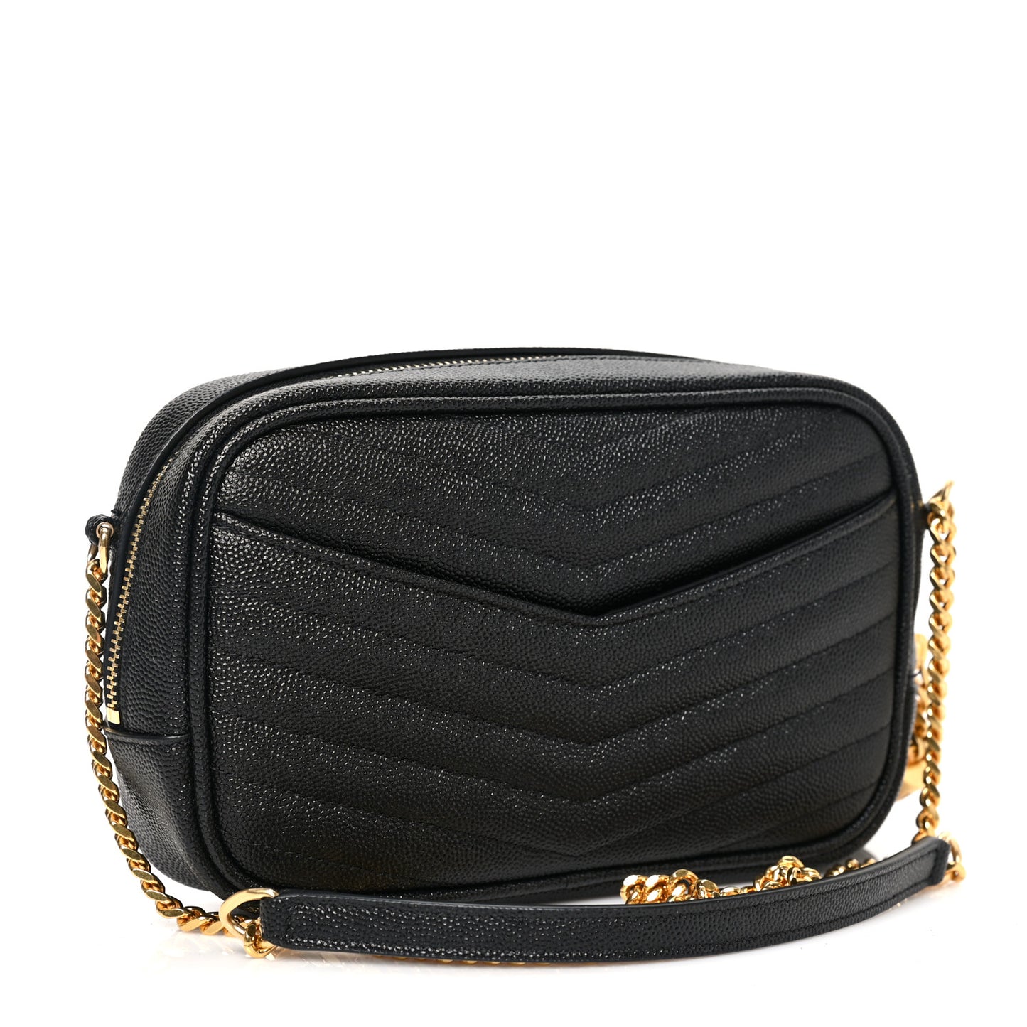 Grain De Poudre Matelasse Monogram Mini Lou Camera Bag Black