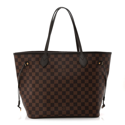 Louis Vuitton Damier Ebene Neo Neverfull MM Rose Ballerine 1 of 12