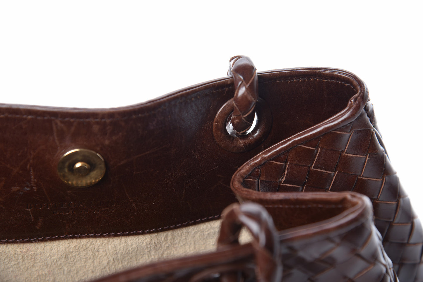 Nappa Intrecciato Woven Tote Ebano