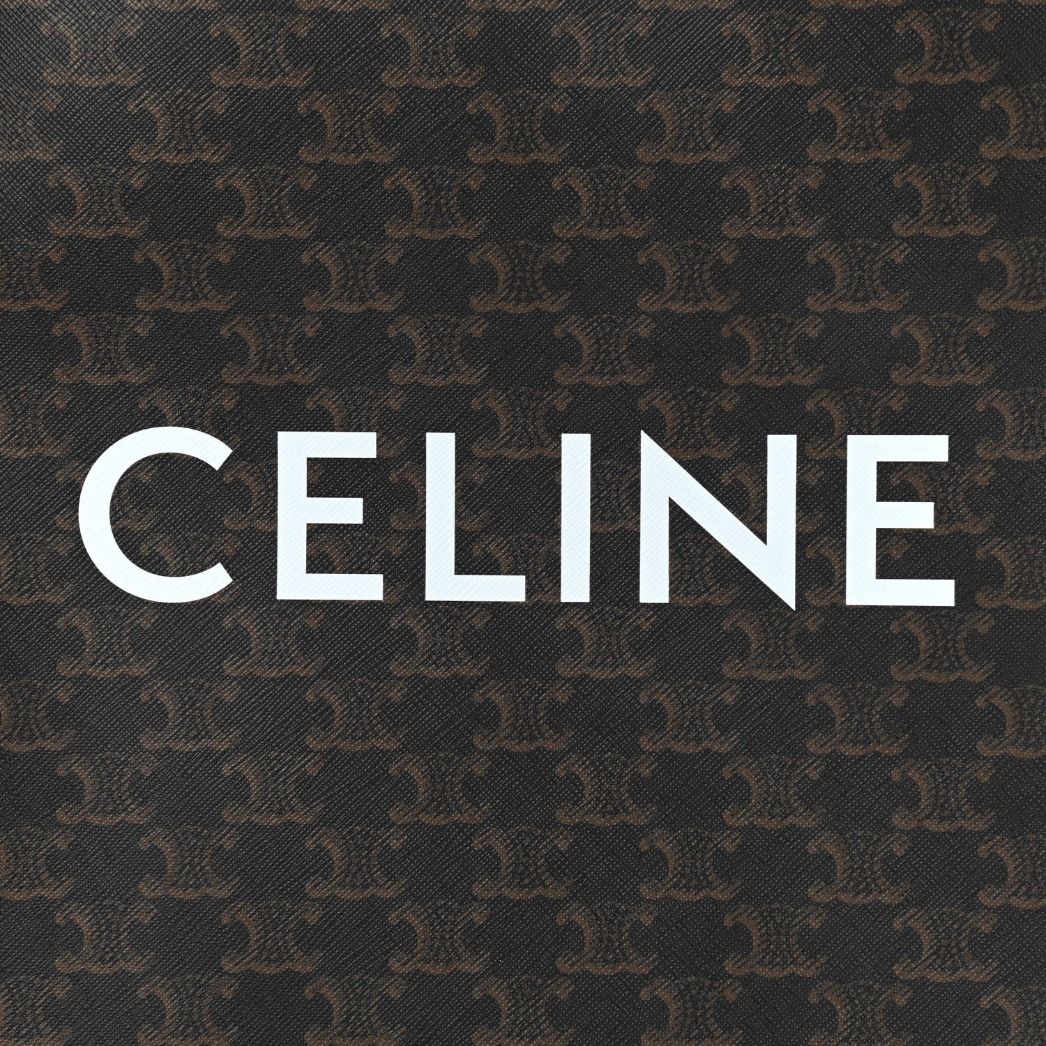 Celine Triomphe Canvas Calfskin Small Vertical Cabas Tan 7 of 9