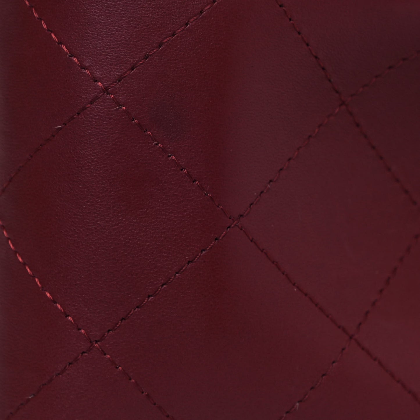 Lambskin Quilted Jumbo Double Flap Burgundy